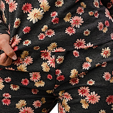 MILEY+ MOLLY -  Floral Lounge Set - Comfy Long Sleeve Top and Shorts