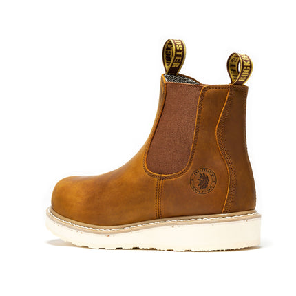 ROCKROOSTER Capitola Men's 6 inch Brown Wedge Work Boots SAP102