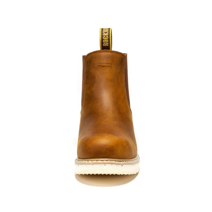 ROCKROOSTER Capitola Men's 6 inch Brown Wedge Work Boots SAP102