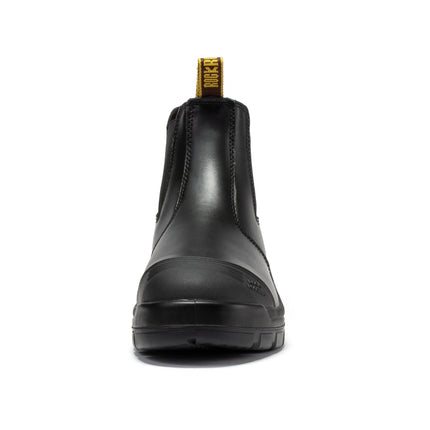 ROCKROOSTER Lumen Black 6 inch Pull on Leather Work Boots AK227NT