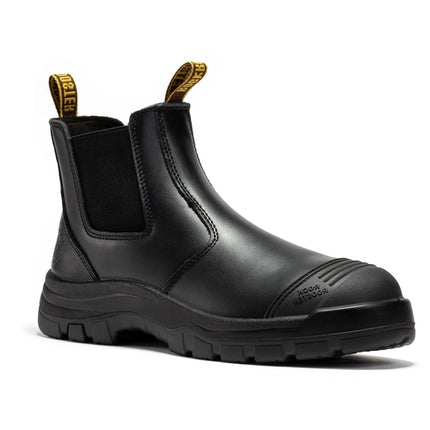 ROCKROOSTER Lumen Black 6 inch Pull on Leather Work Boots AK227NT