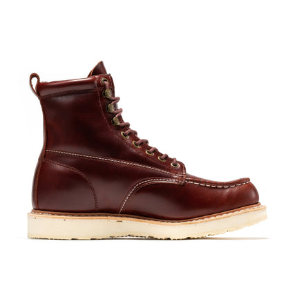 ROCKROOSTER Norwood Cherry Brown Men's 6 inch Soft Toe Wedge Work