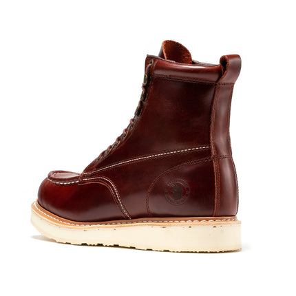 ROCKROOSTER Norwood Cherry Brown Men's 6 inch Soft Toe Wedge Work