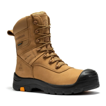 Rockrooster Beaufort Men's Brown 8 inch Waterproof Composite Toe Boot