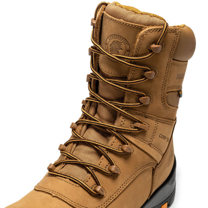 Rockrooster Beaufort Men's Brown 8 inch Waterproof Composite Toe Boot