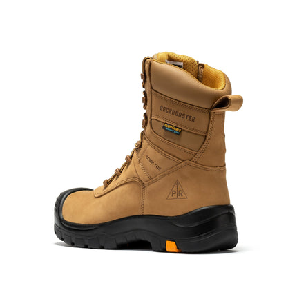 Rockrooster Beaufort Men's Brown 8 inch Waterproof Composite Toe Boot