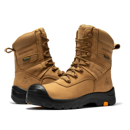 Rockrooster Beaufort Men's Brown 8 inch Waterproof Composite Toe Boot