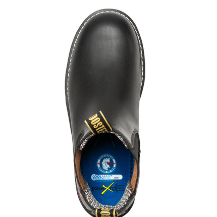 ROCKROOSTER Capitola Men's 6 inch Black Steel Toe Wedge Work Boots