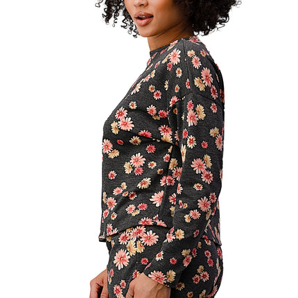 MILEY+ MOLLY -  Floral Lounge Set - Comfy Long Sleeve Top and Shorts