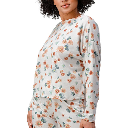 MILEY+ MOLLY -  Floral Lounge Set - Comfy Long Sleeve Top and Shorts