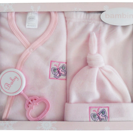 4 Piece Fleece Set - Pink
