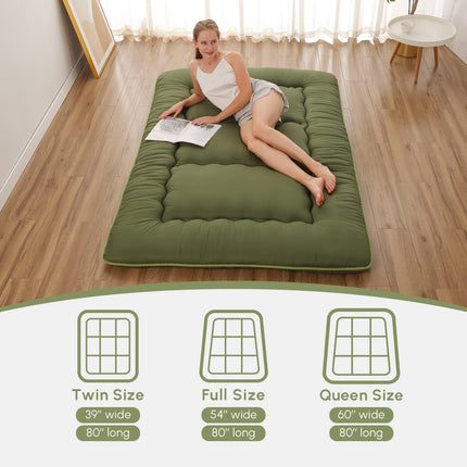 Twin Futon Mattress Portable Thick Roll-Up Floor Comfort