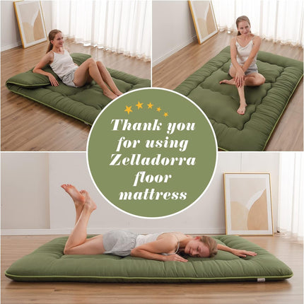 Twin Futon Mattress Portable Thick Roll-Up Floor Comfort