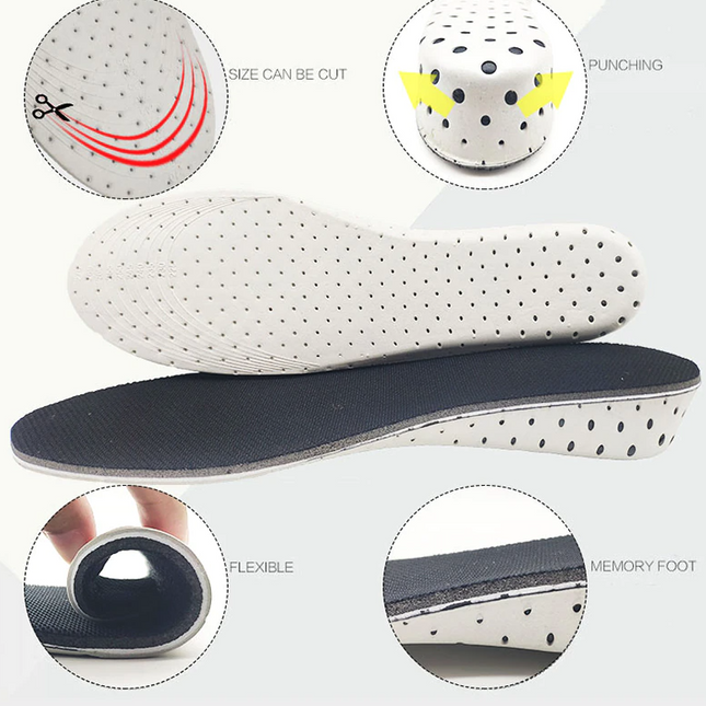 Men Women Invisible Height Increase Insoles Heel Lift Taller Shoe