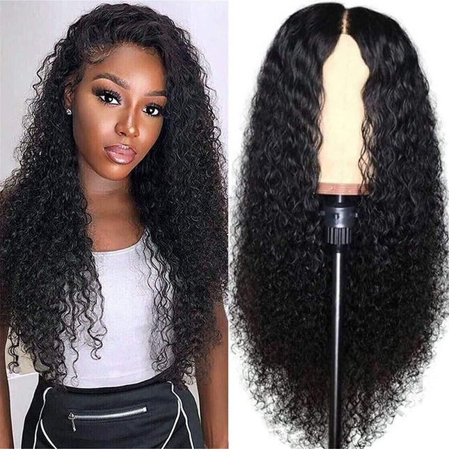 Women’s Long Curly Synthetic Lace Wig – Soft Wavy Hair