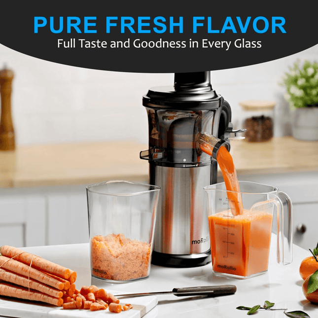moRollio 45RPM Cold Press Slow Masticating Juicer