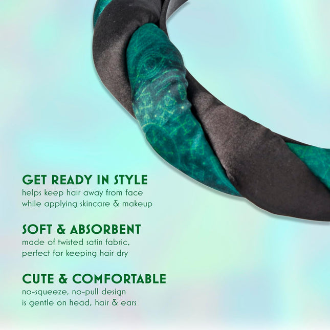 Elphaba Satin Twisted Spa Headband