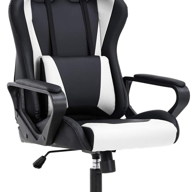 Ergonomic Gaming Chair White With Lumbar Support High Back
