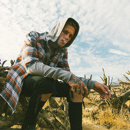 Mens Zip Up Flannel Short Sleeve Shirt S115