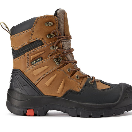 ROCKROOSTER Woodland Men's 8 inch Brown Work Boots, Composite Toe