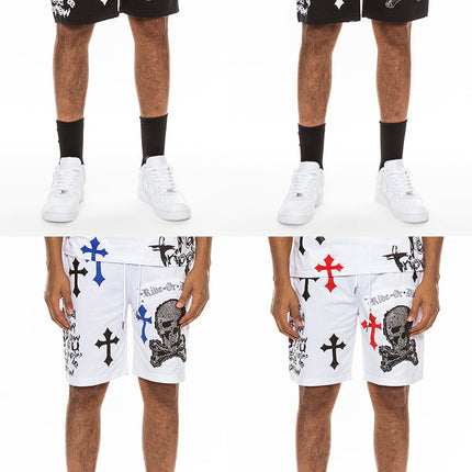 Men's Chrome Skull Shorts