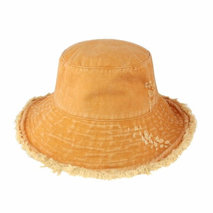 Wide Brim Frayed Bucket Hat for Summer – 100% Cotton