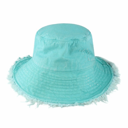 Wide Brim Frayed Bucket Hat for Summer – 100% Cotton