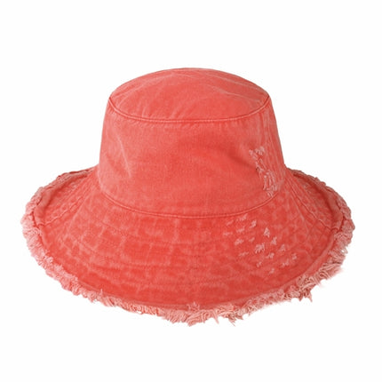 Wide Brim Frayed Bucket Hat for Summer – 100% Cotton