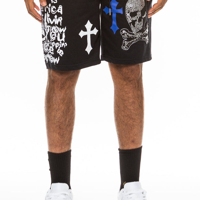 Men's Chrome Skull Shorts