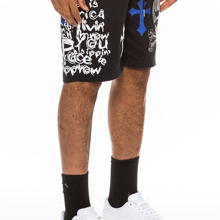 Men's Chrome Skull Shorts