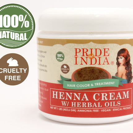 Herbal Henna Hair Color Cream - 100% Natural