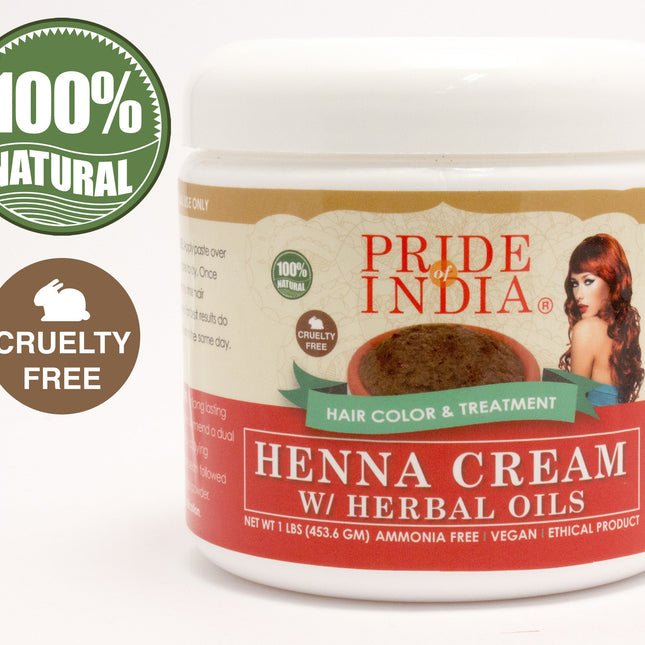Herbal Henna Hair Color Cream - 100% Natural