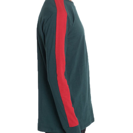 Green Side Stripe Long Sleeve Tee