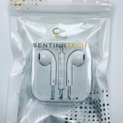 Earphones with Remote, Mic and 3.5mm Connector - Sentinatech Brand