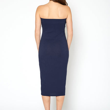 Women's Rayon Tube Top Bodycon Midi Dress