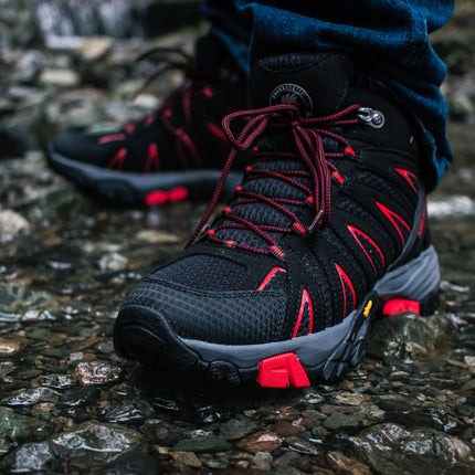 rockrooster Bedrock Black 6 Inch Waterproof Hiking Boots with VIBRAM®