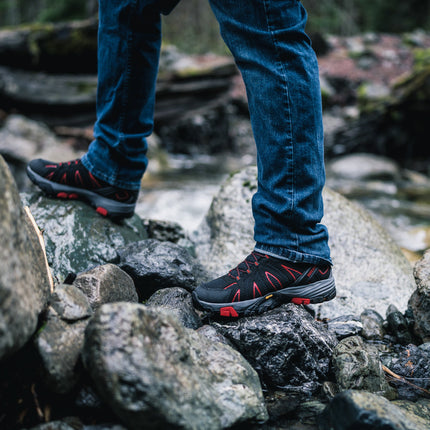 rockrooster Bedrock Black 6 Inch Waterproof Hiking Boots with VIBRAM®