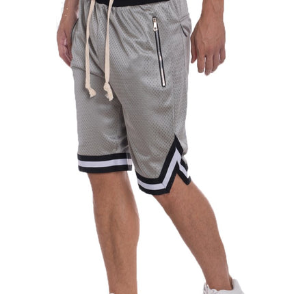 Solid Mesh Basketball Active Shorts