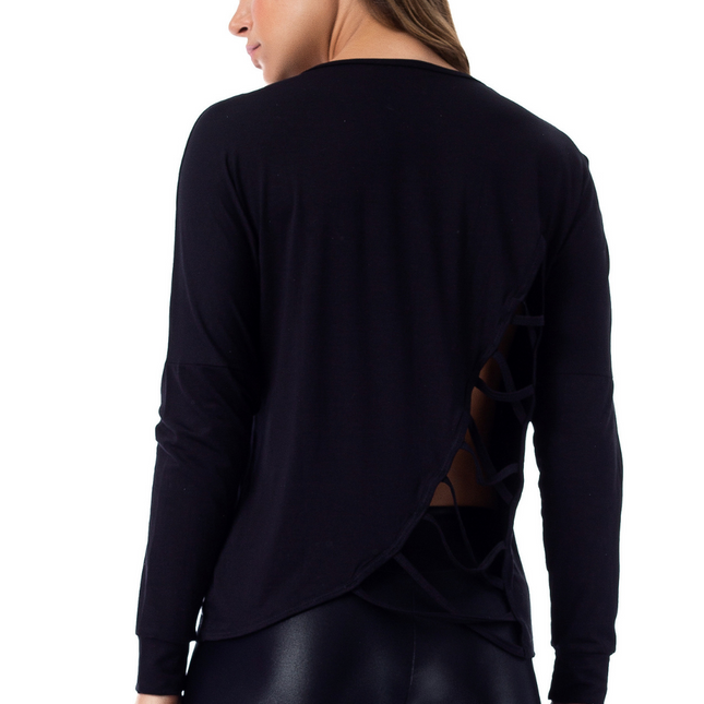 Lilly Black Long Sleeve Shirt by Hellokini- Made in Brazil