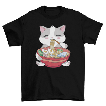 Ramen Cat Graphic T-Shirt