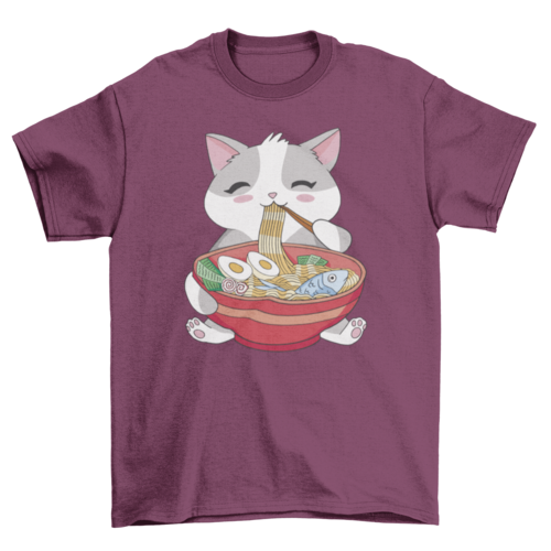 Ramen Cat Graphic T-Shirt