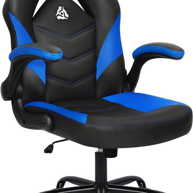 Blue Ergonomic Gaming Chair With Adjustable Height