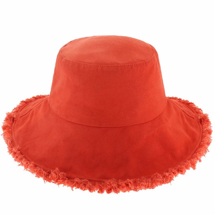 Wide Brim Frayed Bucket Hat for Summer – 100% Cotton