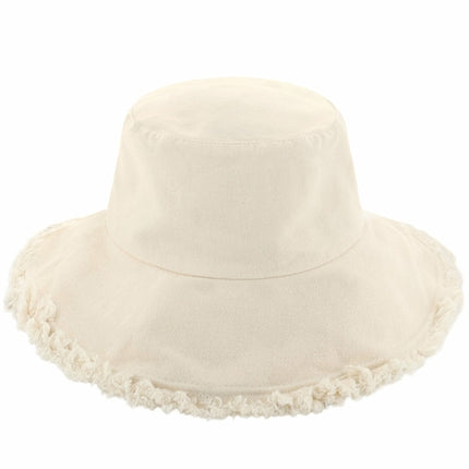 Wide Brim Frayed Bucket Hat for Summer – 100% Cotton