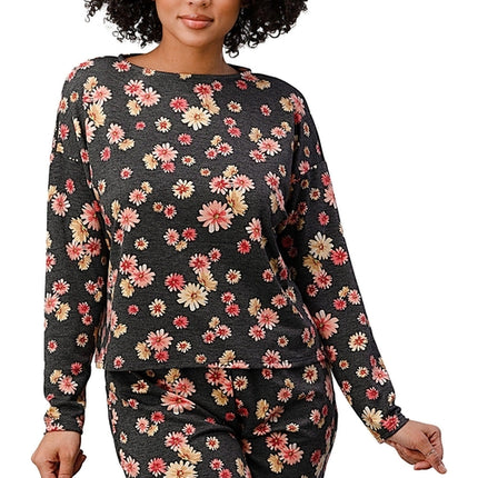 MILEY+ MOLLY -  Floral Lounge Set - Comfy Long Sleeve Top and Shorts