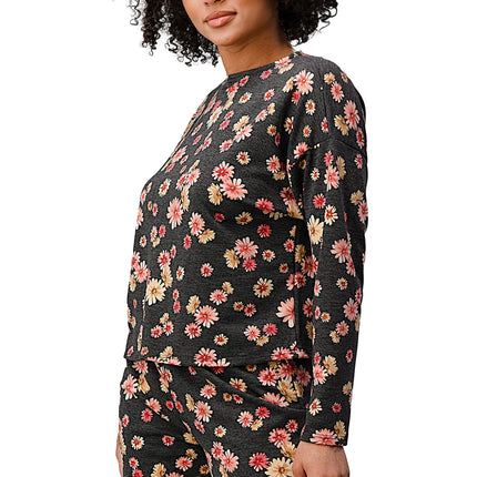 MILEY+ MOLLY -  Floral Lounge Set - Comfy Long Sleeve Top and Shorts