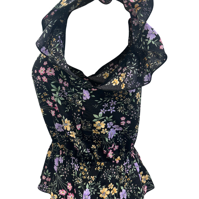 Floral Ruffle Sleeve Peplum Top – Effortlessly Feminine and Chic