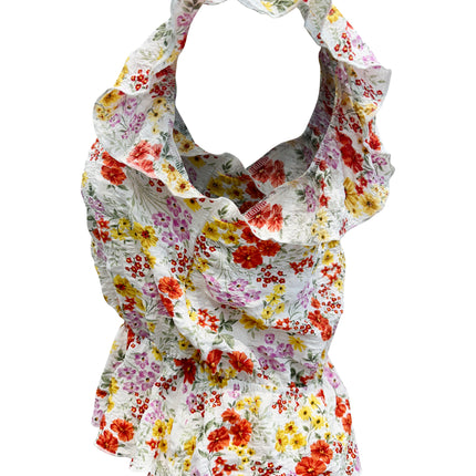 Floral Ruffle Sleeve Peplum Top – Effortlessly Feminine and Chic