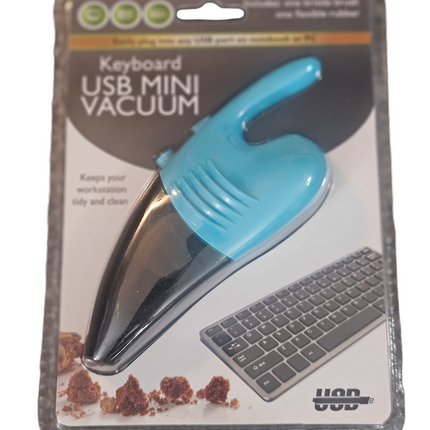 USB Powered Mini Crumb Catcher Keyboard Vacuum with 2 Attachments