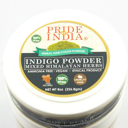 Hair Bloom Natural Jet Black Hair Color- Indigo Powder w/ Mixed